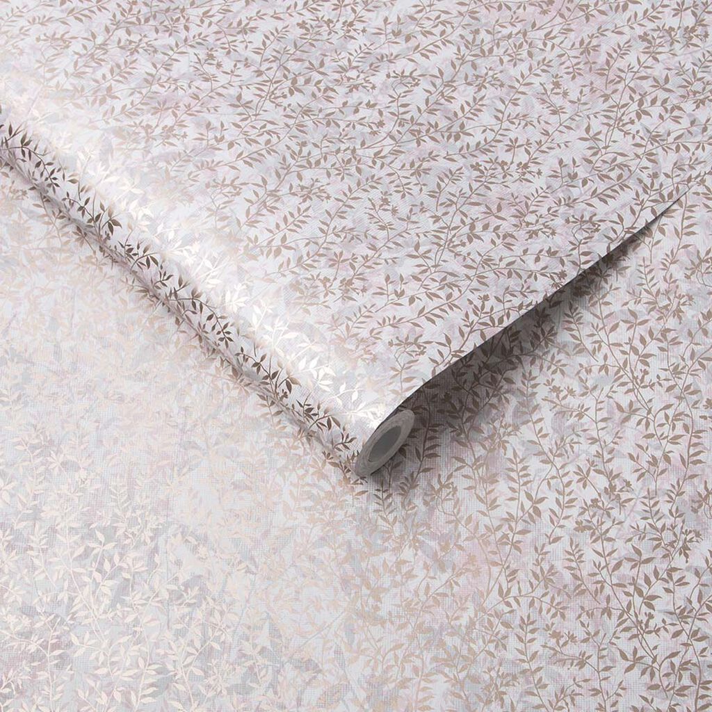 105116 - Botany Wallpaper - Soft Rose Gold - Graham & Brown