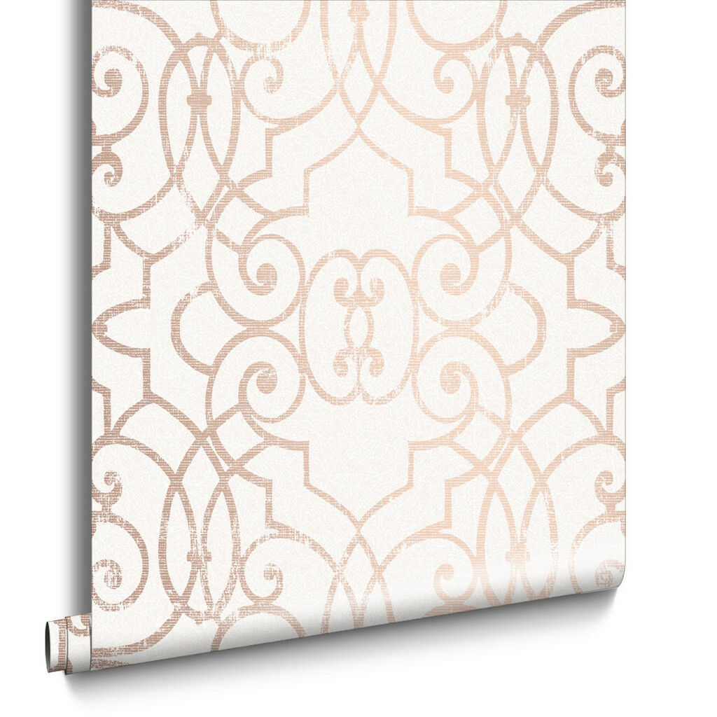 105236 - Shoji Wallpaper - Blossom & Rose Gold - Graham & Brown