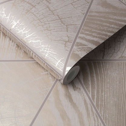 105242 - Geo Grain Wallpaper - Ash - Graham & Brown