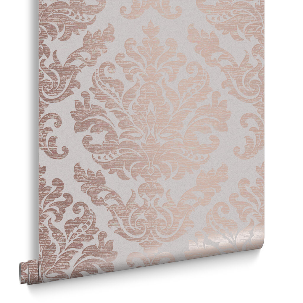 105451 - Antique Wallpaper - Taupe Rose Gold - Graham & Brown