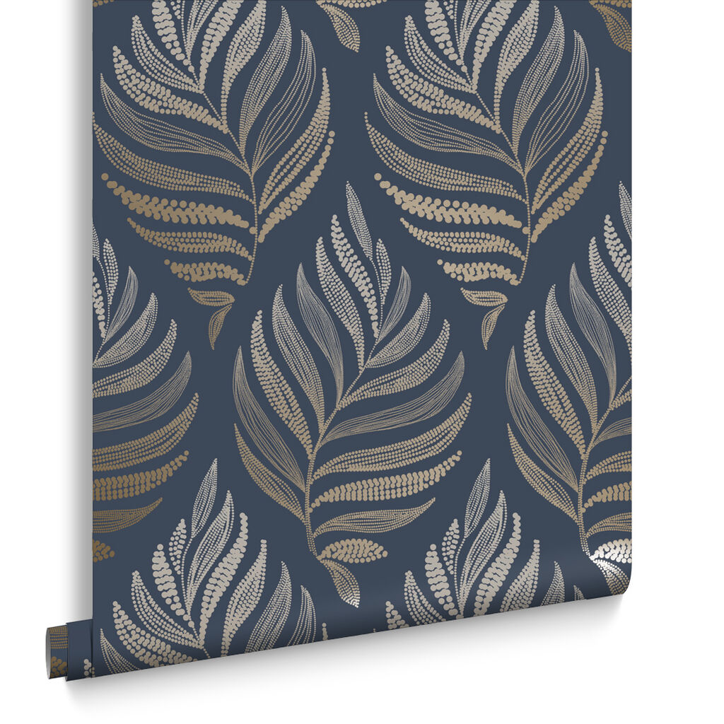 105454 - Botanica Wallpaper - Midnight - Graham & Brown