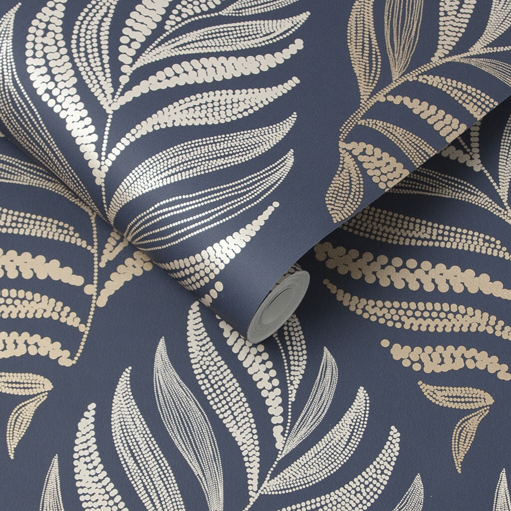 105454 - Botanica Wallpaper - Midnight - Graham & Brown