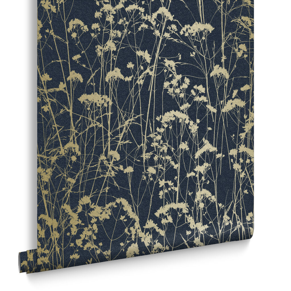 105460 - Grace Wallpaper - Midnight - Graham & Brown