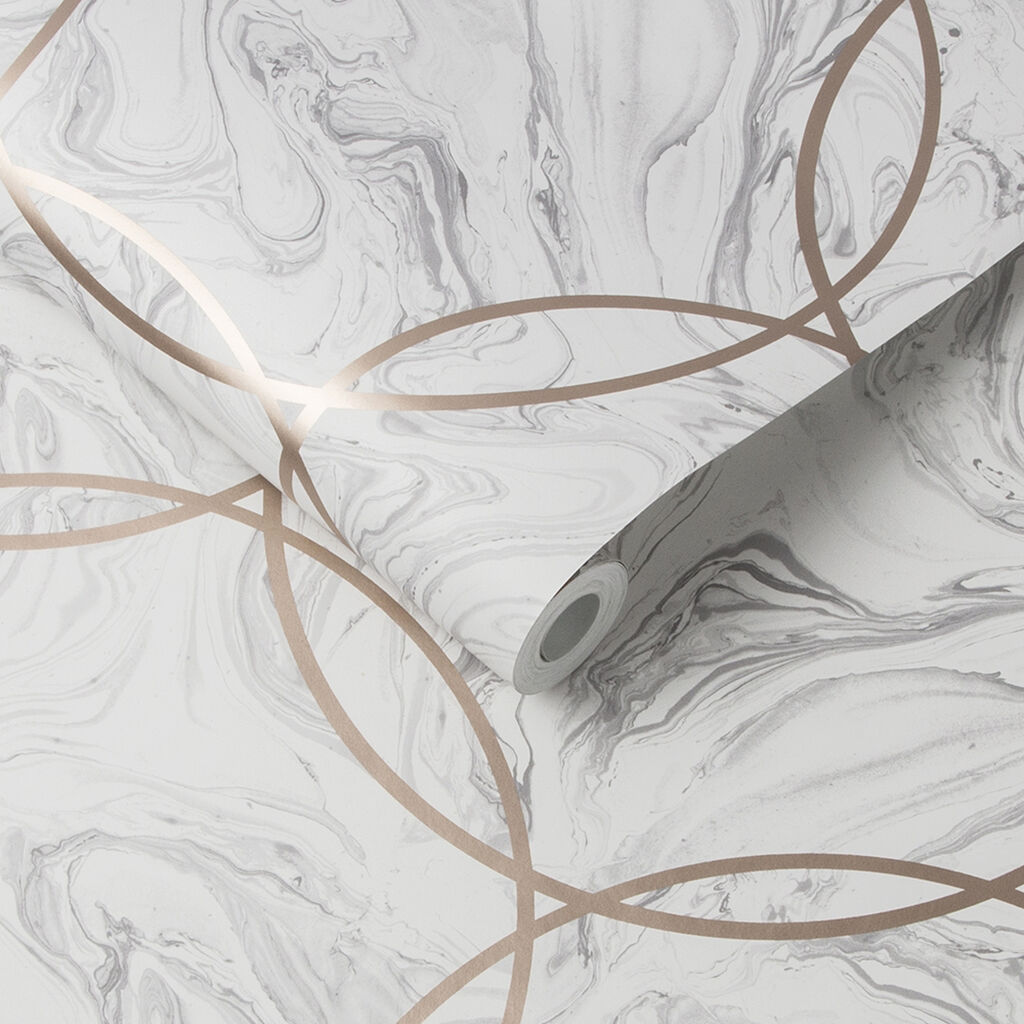 105754 - Aqueous Geo Wallpaper - Stone - Graham & Brown