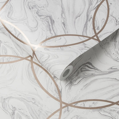 105754 - Aqueous Geo Wallpaper - Stone - Graham & Brown