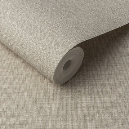 105854 - Linen Wallpaper - Beige - Graham & Brown