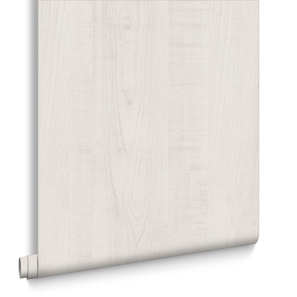 105859 - Wood Grain Wallpaper - White - Graham & Brown