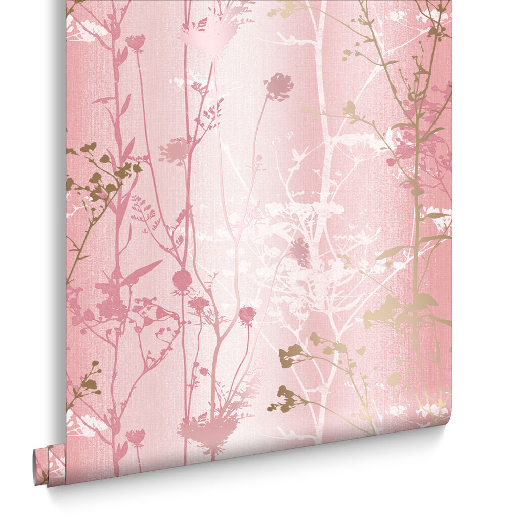 105895 - Wild Flower Wallpaper - Coral - Graham & Brown