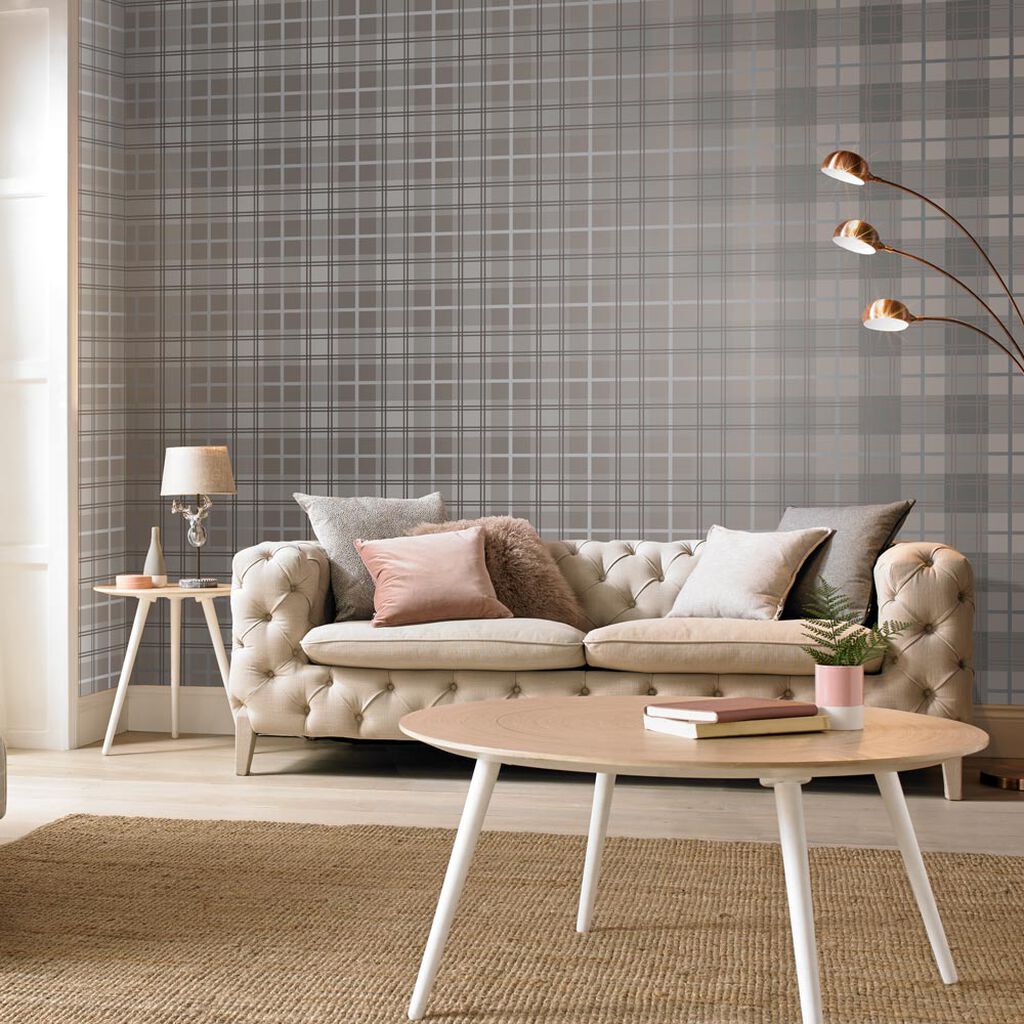 105904 - Tartan Wallpaper - Earth - Graham & Brown