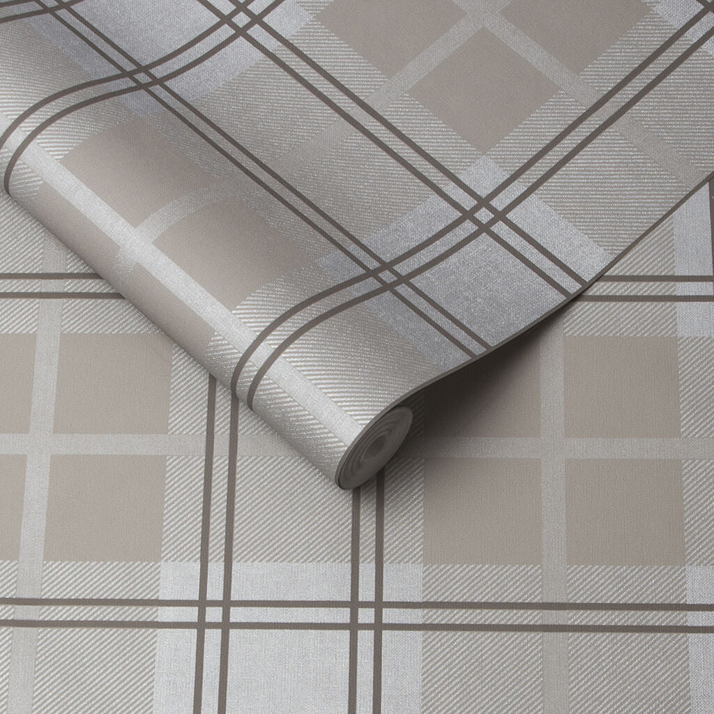 105904 - Tartan Wallpaper - Earth - Graham & Brown