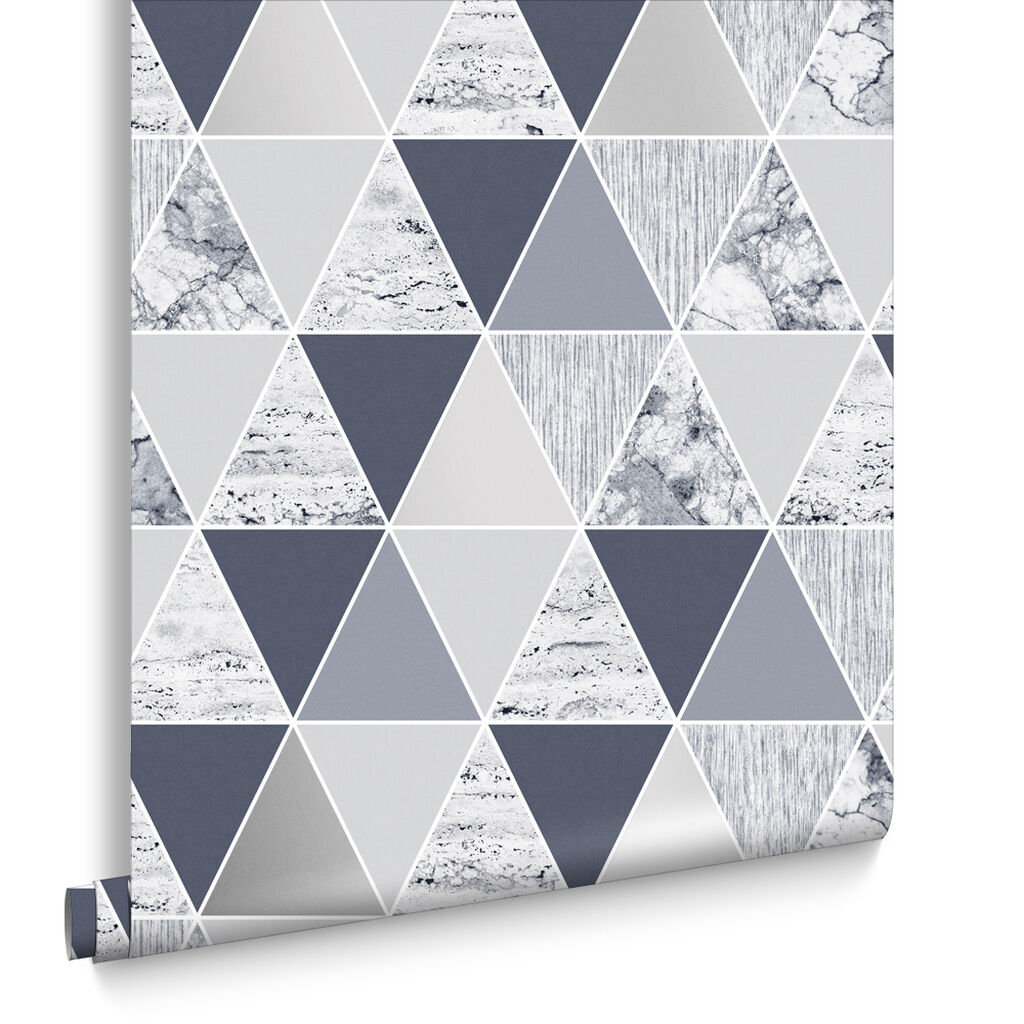 105906 - Reflections Wallpaper - Blue - Graham & Brown