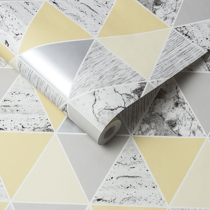 105907 - Reflections Wallpaper - Lemon - Graham & Brown