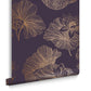 105936 - Lotus Wallpaper - Plum - Graham & Brown