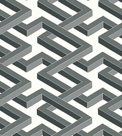 Luxor Wallpaper - Black on White - 105/1002