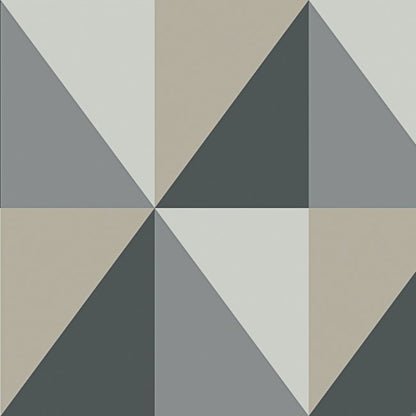 Apex Grand Wallpaper - Grey, Charcoal & Metallic Gilver - 105/10043