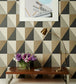 Apex Grand Wallpaper - Grey, Charcoal & Metallic Gilver - 105/10043