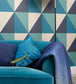 Apex Grand Wallpaper - Viridian, Petrol & Ink - 105/10045