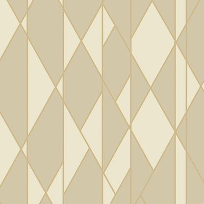 Oblique Wallpaper - Sand & Metallic Gold - 105/11047
