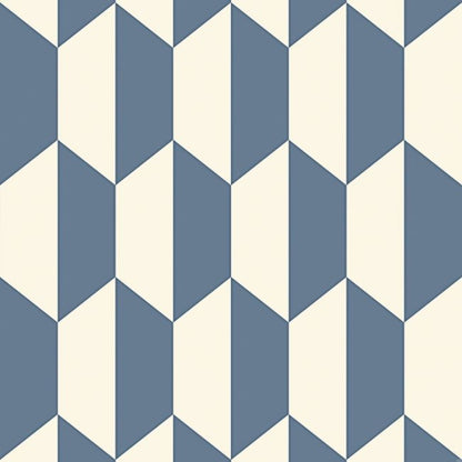 Tile Wallpaper - White & China Blue - 105/12054