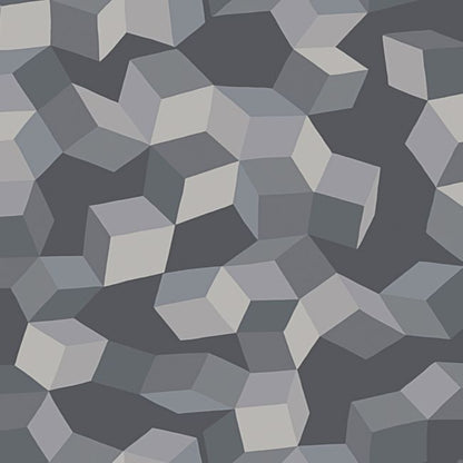 Puzzle Wallpaper - Heath Grey on Charcoal - 105/2011