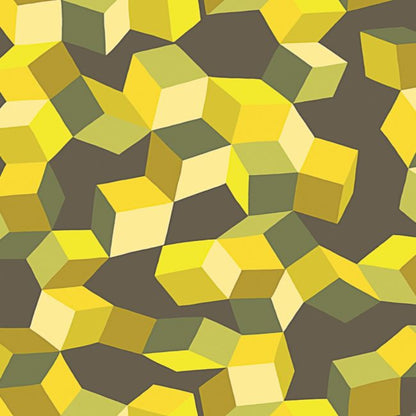 Puzzle Wallpaper - Chartreuse on Charcoal - 105/2012
