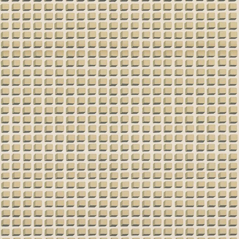 Mosaic Wallpaper - Metallic Gold on Oat - 105/3014