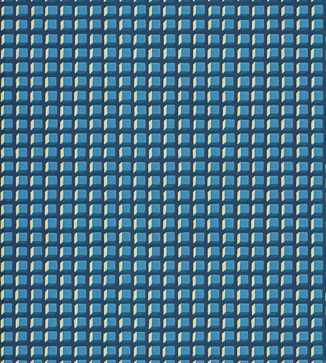 Mosaic Wallpaper - Petrol on Ink - 105/3016
