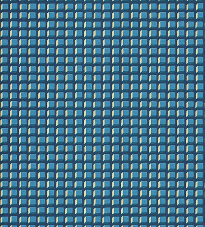 Mosaic Wallpaper - Petrol on Ink - 105/3016