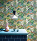 Miami Wallpaper - Olive Green Multi - 105/4017