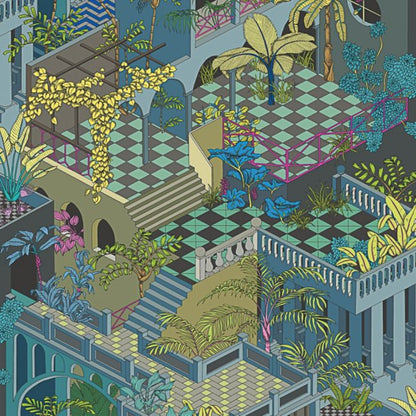 Miami Wallpaper - Petrol Multi - 105/4018