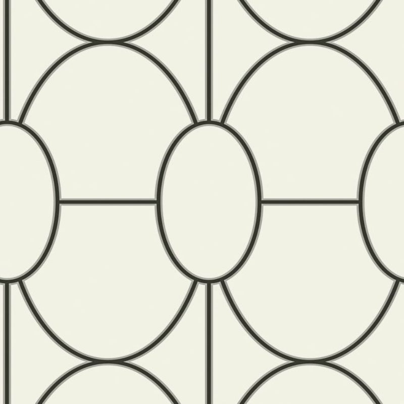 Riviera Wallpaper - Black on White - 105/6026