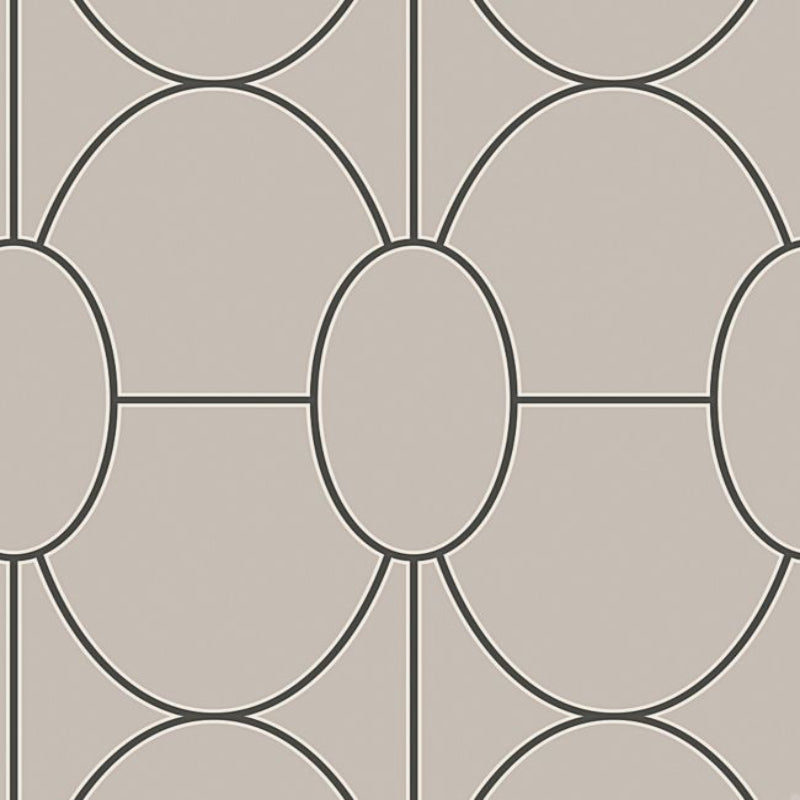 Riviera Wallpaper - Charcoal on Linen - 105/6028