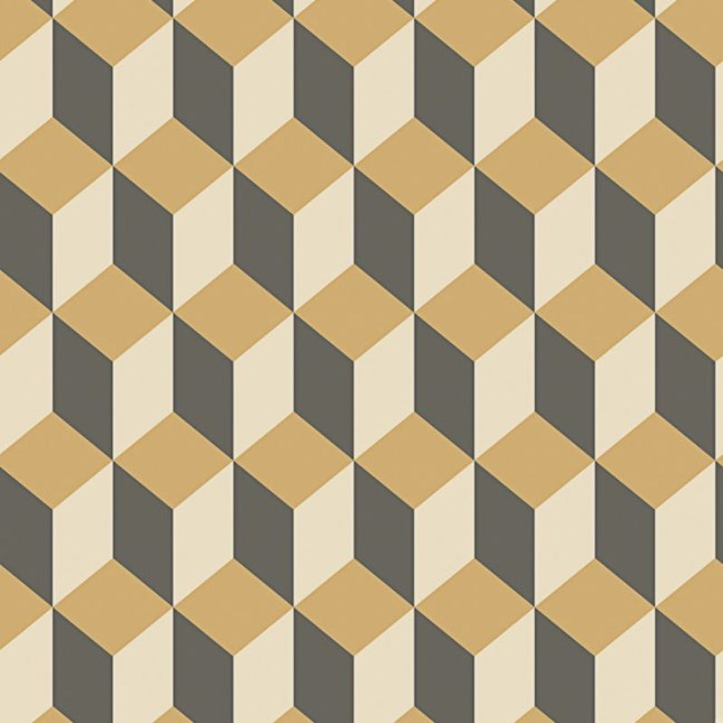 Delano Wallpaper - Metallic Gold, Cream and Charcoal - 105/7030