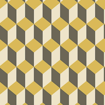 Delano Wallpaper - Yellow, White & Soot - 105/7032