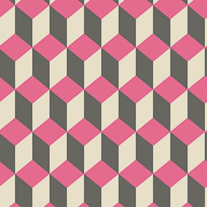 Delano Wallpaper - Magenta, White & Charcoal - 105/7033