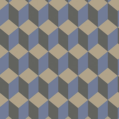 Delano Wallpaper - Metallic Gilver, Hyacinth & Charcoal - 105/7034