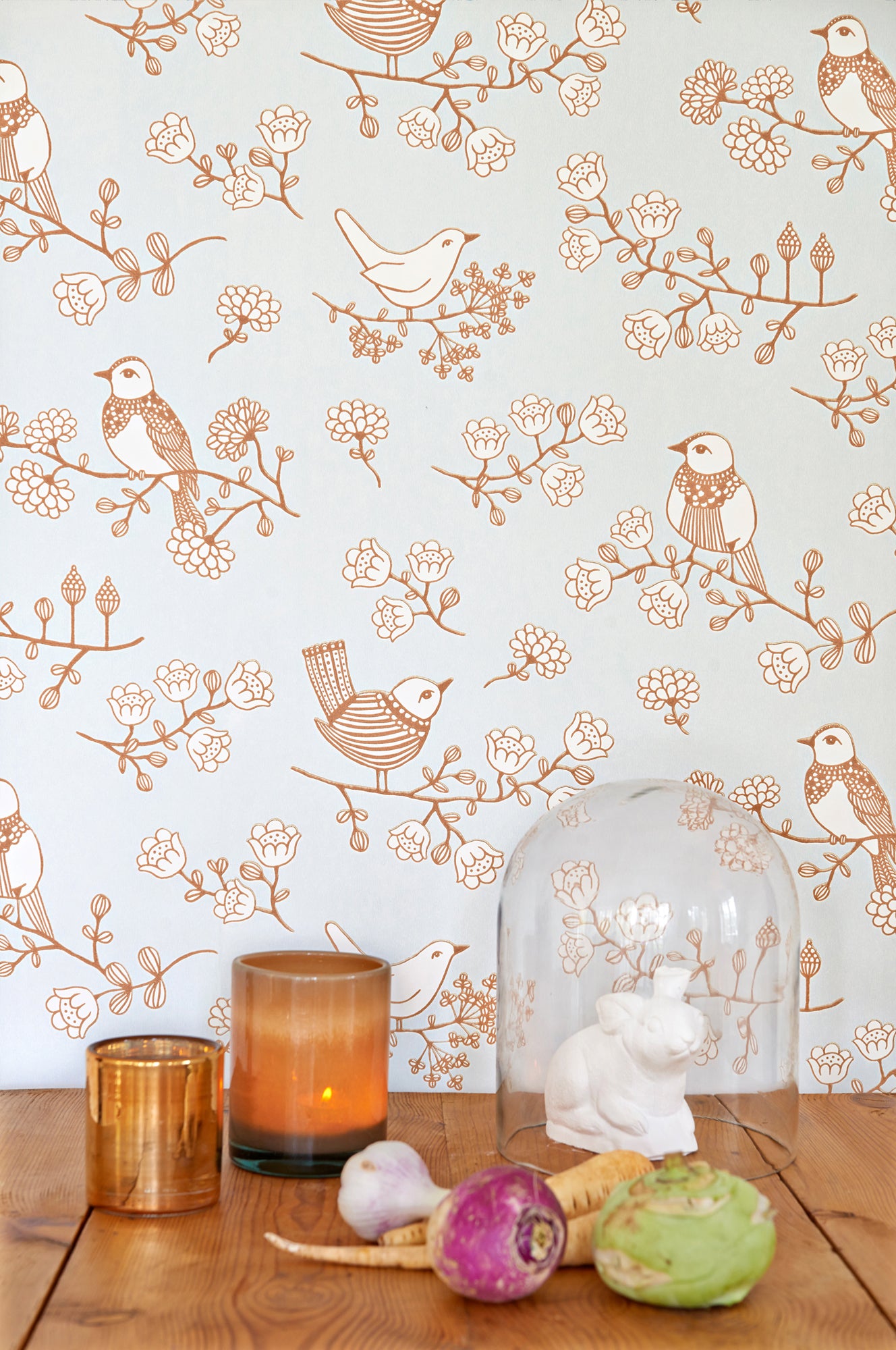 Sugar Tree Grey Wallpaper - Majvillan
