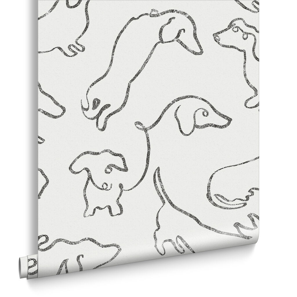 106289 - Buckley Monochrome Wallpaper - White - Graham & Brown