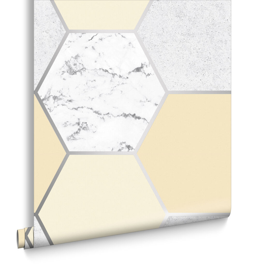 106346 - Earthen Wallpaper - Yellow - Graham & Brown