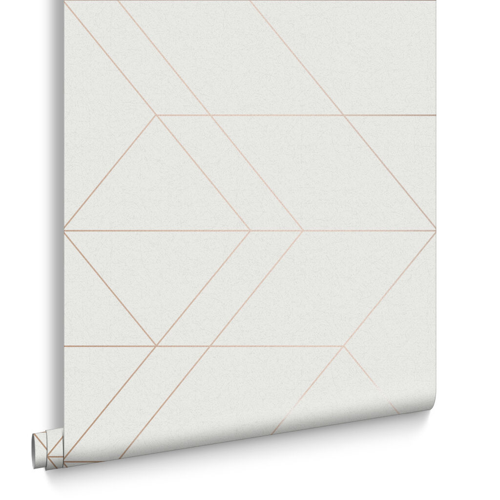 106758 - Balance Wallpaper - White Rose Gold - Graham & Brown