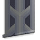 106762 - Lagom Geo Wallpaper - Navy & Gold - Graham & Brown