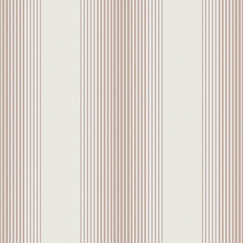 106768 - Lagom Stripe Wallpaper - White Rose Gold - Graham & Brown