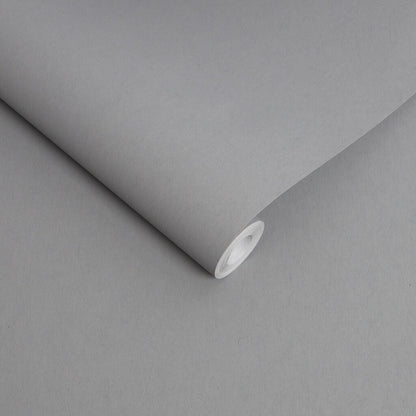 106841 - Lagom Plain Wallpaper - Grey - Graham & Brown