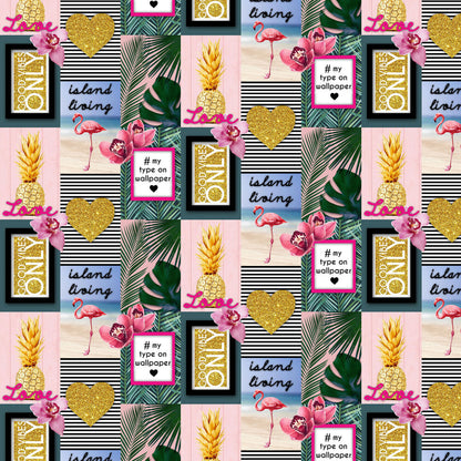 Island Living Wallpaper - Multicolor