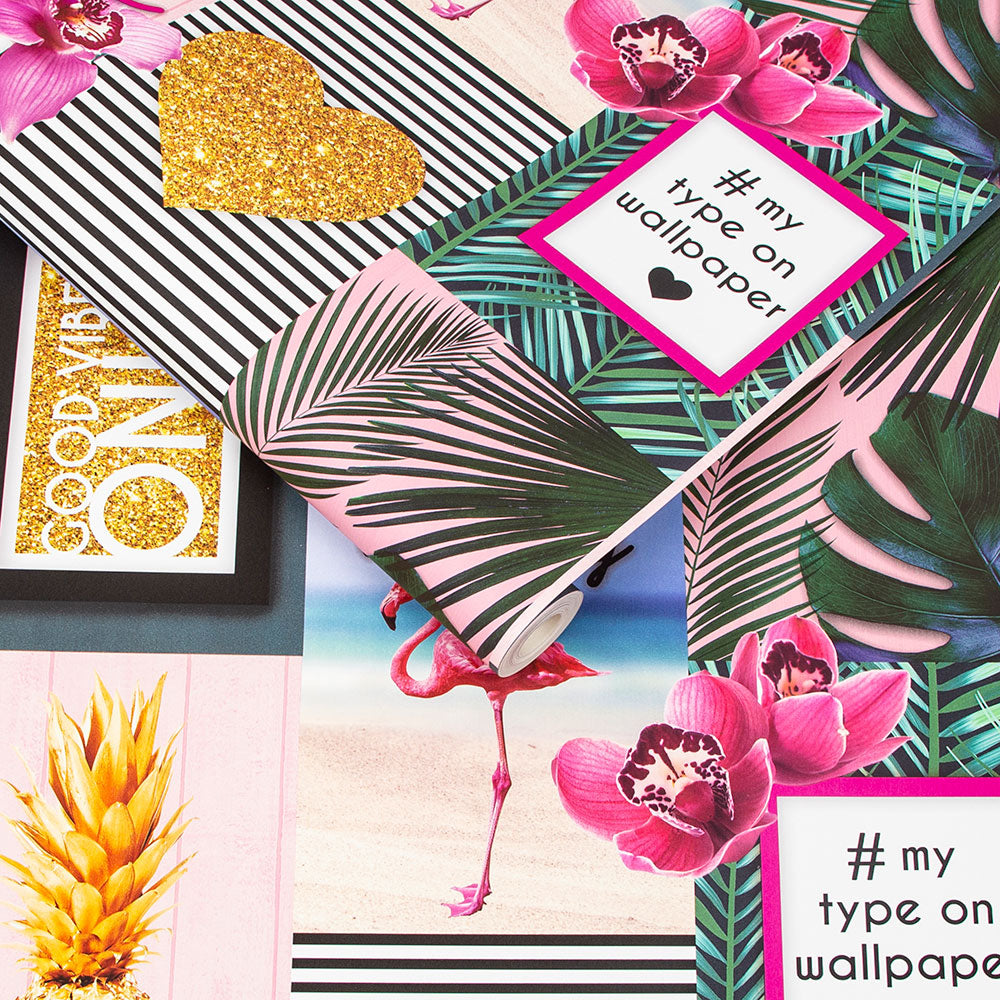 Island Living Wallpaper - Multicolor