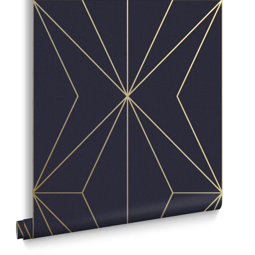 107587 - Harmony Wallpaper - Navy - Graham & Brown