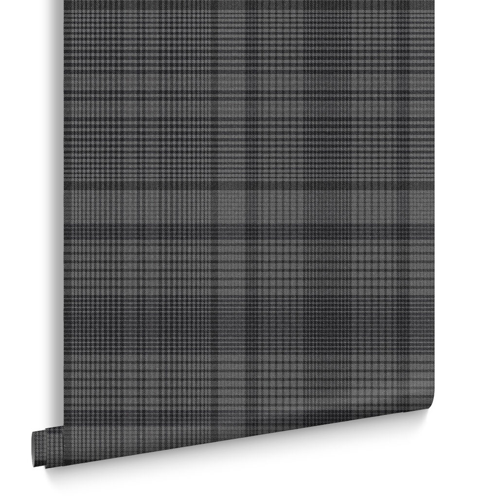 107596 - Heritage Plaid Wallpaper - Charcoal - Graham & Brown
