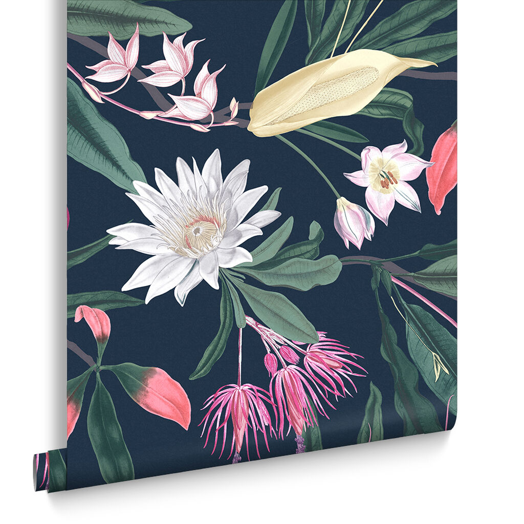 107601 - Paradise Wallpaper - Midnight - Graham & Brown