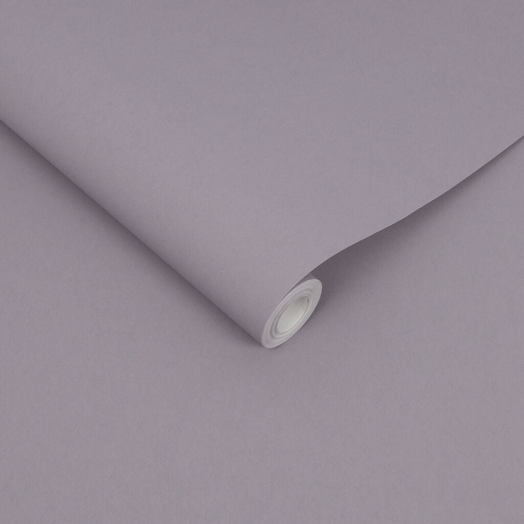 107630 - Blissful Plain Wallpaper - Heather - Graham & Brown