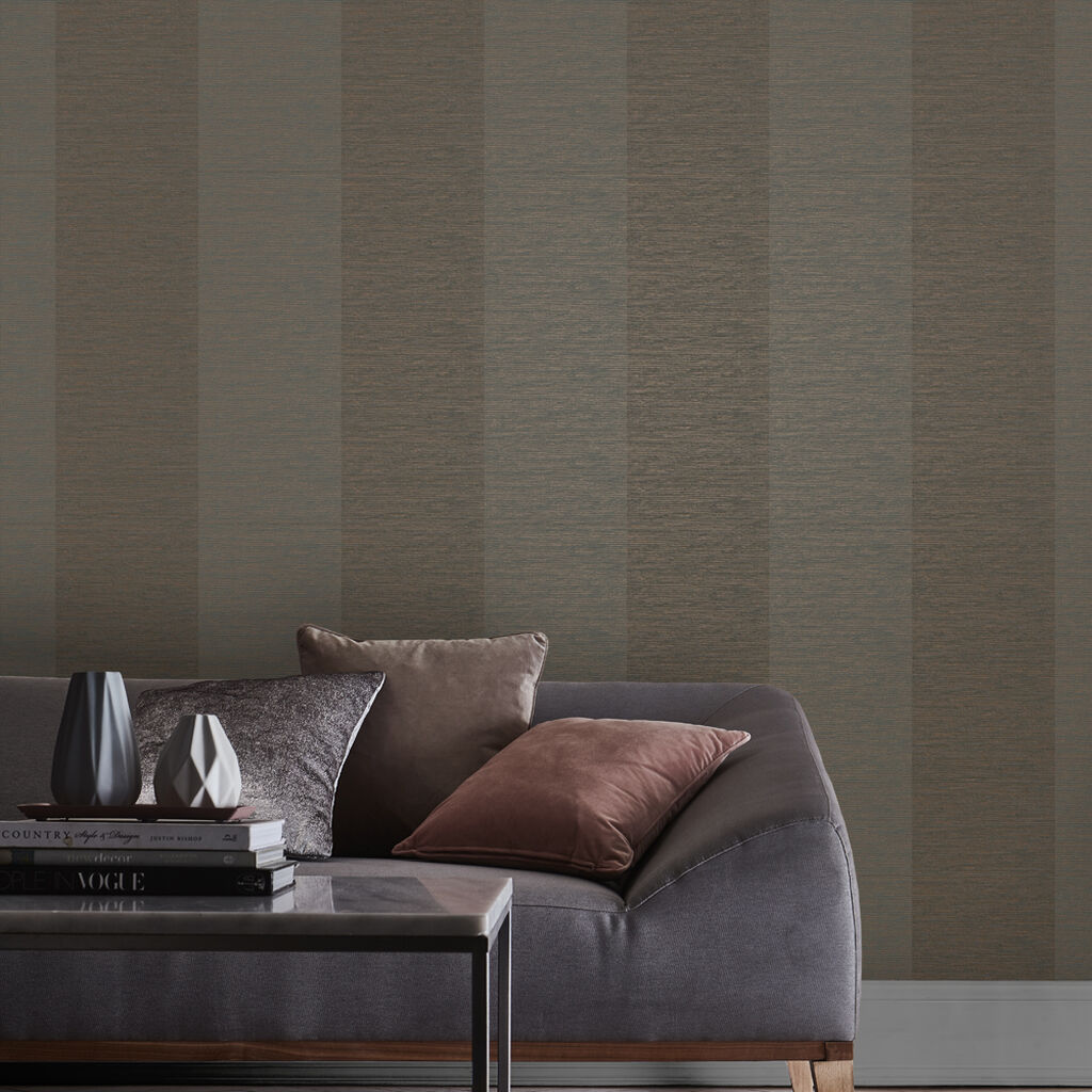 107867 - Atelier Stripe Wallpaper - Bronze - Graham & Brown